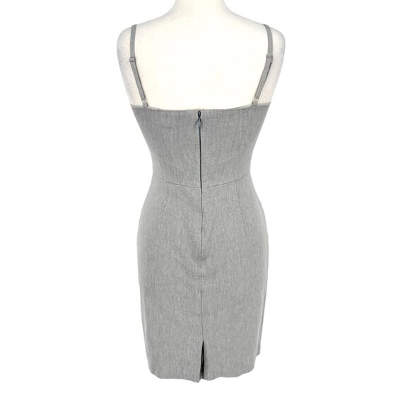 Banana Republic Gray Sleeveless Fitted Sheath Dress Grayy Size 4 - Picture 8 of 13